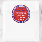 2e wijziging Circle Round Sticker (Tas)