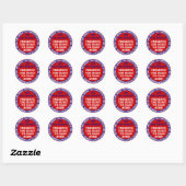 2e wijziging Circle Round Sticker (Vel)
