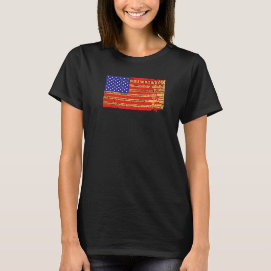 2e wijziging: Semi Automatic Rifle American Flag T-shirt (Voorkant)