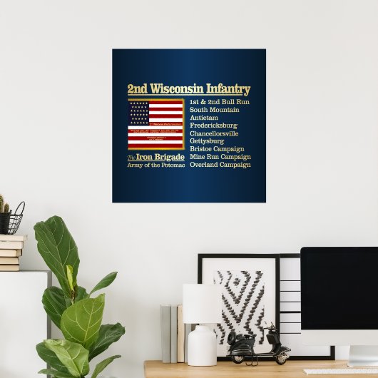 2e Wisconsin Infantry (BH) Poster (Thuiskantoor)
