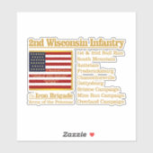 2e Wisconsin Infantry (BH) Sticker (Vel)
