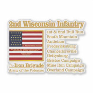 2e Wisconsin Infantry (BH) Sticker
