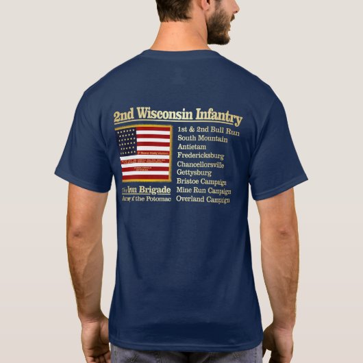 2e Wisconsin Infantry (BH) T-Shirt (Achterkant)
