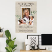 2ftx3ft Eucalyptus foto-herdenking rouwceremonie-h Poster (Thuiskantoor)