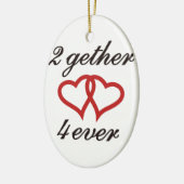 2gether 4ever keramisch ornament (Links)