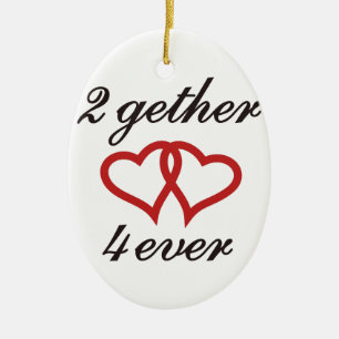2gether 4ever keramisch ornament