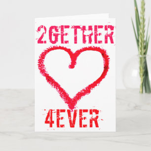 2gether 4ever tienerliefde op Valentijnsdag Feestdagen Kaart