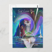 2GodIsNoFantasywebbie, God houdt van jou Briefkaart (Voorkant / Achterkant)