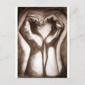 2Hands1Heart bij sepia Briefkaart (Voorkant)