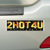 2HOT4U BUMPERSTICKER (Op auto)