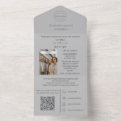 2in1 Business Launch Invitation + Visitekaartje All In One Uitnodiging (Binnen)