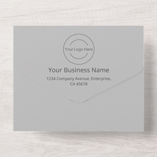 2in1 Business Launch Invitation + Visitekaartje All In One Uitnodiging (Achterkant)