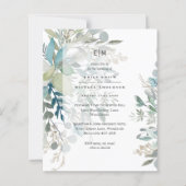 2in1 Greenery Wedding Ceremony Reception Inv (Voorkant)