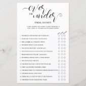 2in1 Over of Under & Zou Ze Liever Douchen Games (Voorkant)