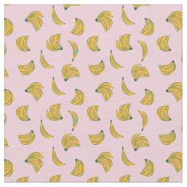(2in) Cool banaan illustraties roze achtergrond Stof