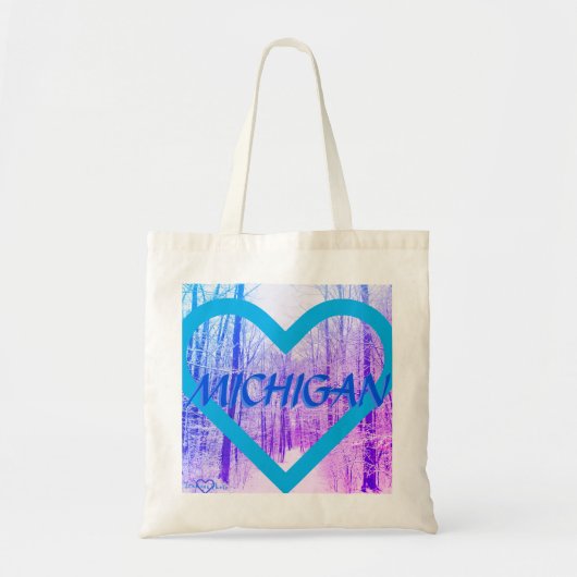 2MICHIGAN WINTER BLAUWGROEN HEART TAS (Voorkant)