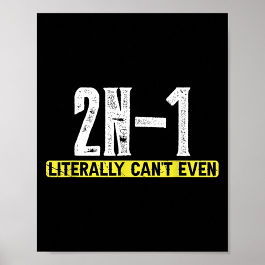 2n-1 Ik cant letterlijk even Poster (Voorkant)