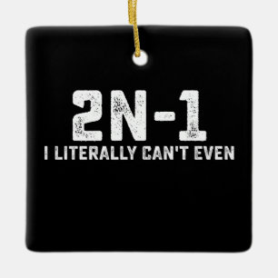 2n-1 Ik kan het letterlijk niet aan Wiskundeleraar Keramisch Ornament