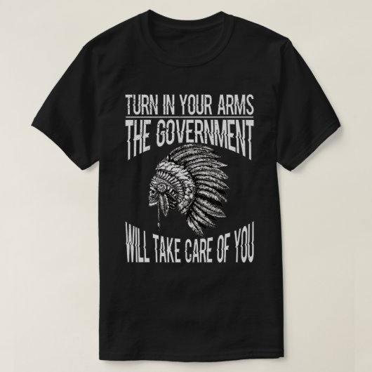 2nd Amendment Gun Rights Support Native American T-shirt (Design voorkant)