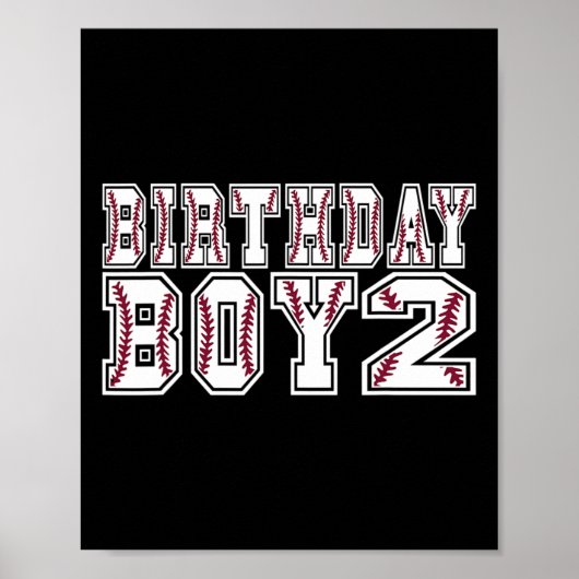 2nd Birthday Boy 2 Years Old Sell Theme Lover Part Poster (Voorkant)
