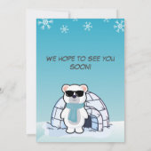 2nd Birthday Boy Two Cool Polar Bear Iglo   Kaart (Achterkant)