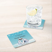 2nd Birthday Boy Two Cool Polar Bear Iglo Kartonnen Onderzetters (Insitu)