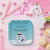 2nd Birthday Boy Two Cool Polar Bear Iglo Papieren Bordje (Feest)
