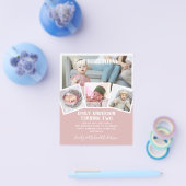 2ND Birthday Photo Collage Boy of Girl Mixed Mixed Flyer (Enkel)