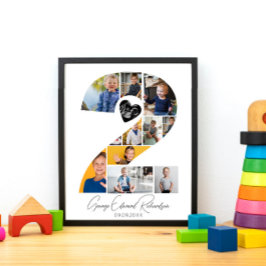 2nd Birthday Photo Collage Poster Keepsake