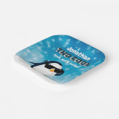 2nd Birthday Two Cool Penguin Boy Papieren Bordje (Gebogen)