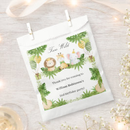 2nd Birthday Two Wild Safari Animals Favour Bag Bedankzakje