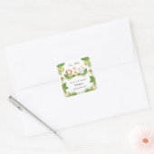 2nd Birthday Two Wild Safari Animals Party Sticker (Envelop)