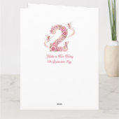 2nd Birthday Whimsy Number Two Fairy Kaart (Achterkant)