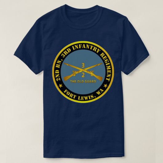 2nd Bn 3rd Infantry Regiment Ft Lewis WA The Old G T-shirt (Design voorkant)