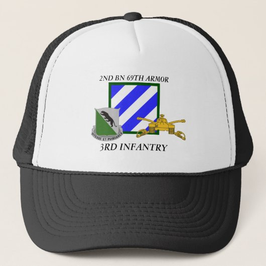 2ND BN 69TH ARMOR 3RD INFANTRY DIVISION TRUCKER PET (Voorkant)