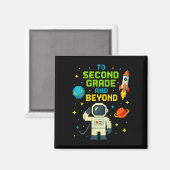 2nd Grade And Beyond Astronaut Space Boys Gamer Fi Magneet (Voorkant / Achterkant)