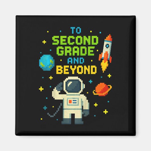 2nd Grade And Beyond Astronaut Space Boys Gamer Fi Magneet (Voorkant)