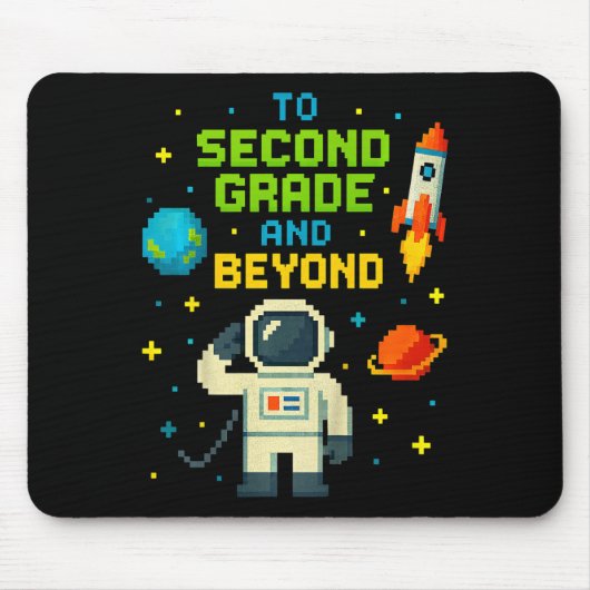 2nd Grade And Beyond Astronaut Space Boys Gamer Fi Muismat (Voorkant)