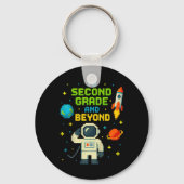 2nd Grade And Beyond Astronaut Space Boys Gamer Fi Sleutelhanger (Voorkant)