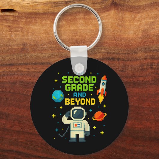 2nd Grade And Beyond Astronaut Space Boys Gamer Fi Sleutelhanger (Voorkant)