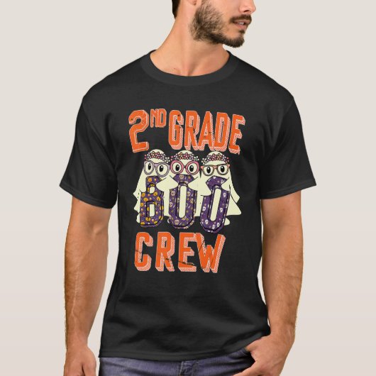 2nd Grade Boo Crew Teacher Student  Halloween Cost T-shirt (Voorkant)