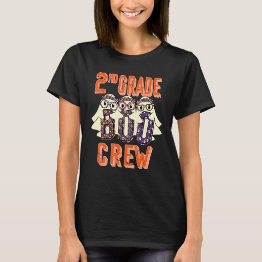 2nd Grade Boo Crew Teacher Student  Halloween Cost T-shirt (Voorkant)