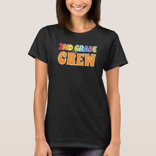 2nd Grade Crew Boys Second Grade 2nd Class School T-shirt (Voorkant)