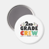 2ND Grade Crew Funny Back To School Student Gift Magneet (Voorkant / Achterkant)