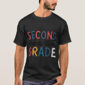 2nd Grade Dreameam Retro Backo Schooleacher Studen T-shirt (Voorkant)