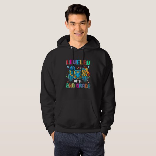 2nd Grade Gamer First Day Of First Grade Boys Back Hoodie (Voorkant volledig)