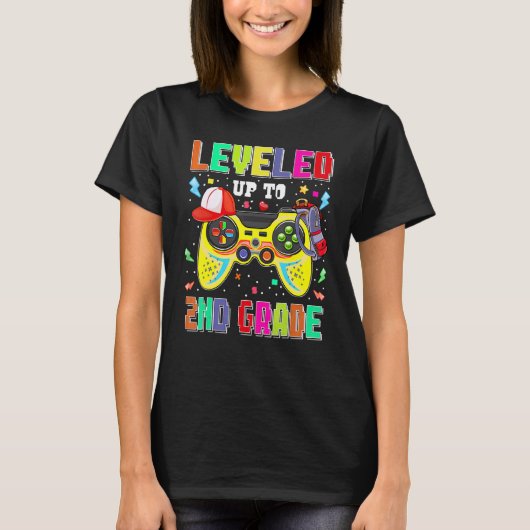 2nd Grade Gamer First Day Second Grade Boys Back T T-shirt (Voorkant)