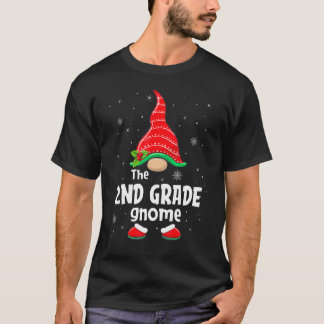 2nd Grade Gnome Matching Family Group Christmas Pa T-shirt