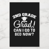 2nd Grade Graduation Shirt Second School Graduatio Wijn Etiket (Enkel label)