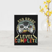 2nd Grade Level Complete Gamer 2nd Grade Graduatio Kaart (Gele Bloem)